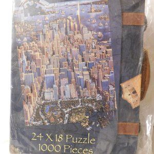 Eric Dowdle Folk Art New York City Puzzle with Suitcase 1000 Pieces BRAND NEW